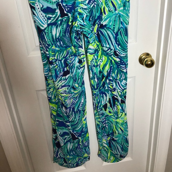 Lilly Pulitzer Islamorada Beach Palazzo Pant in “Armadilly Dally” - Picture 2 of 9